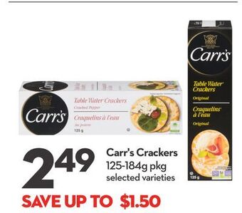 Longo's Carr's crackers offer