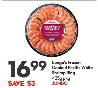 Longo's Longo's frozen cooked pacific white shrimp ring offer