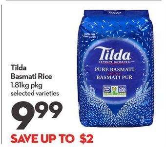 Longo's Tilda basmati rice offer