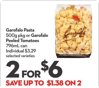 Longo's Garofalo pasta 500g pkg or garofalo peeled tomatoes 796ml can offer
