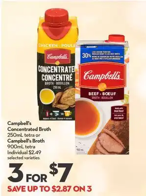 Longo's Campbell's concentrated broth 250ml tetra or campbell's broth offer