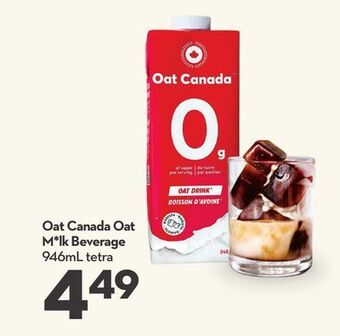 Longo's Oat canada oat m lk beverage offer