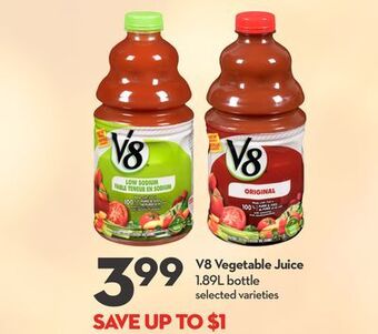 Longo's V8 vegetable juice offer