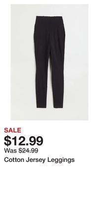 H&M Cotton jersey leggings offer