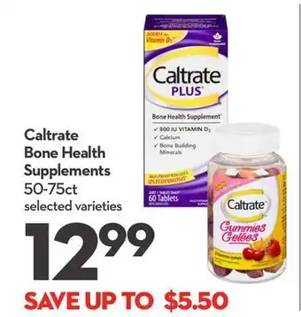 Longo's Caltrate bone health supplements offer