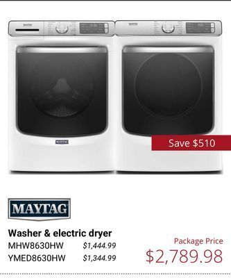 Maytag washer & electric dryer