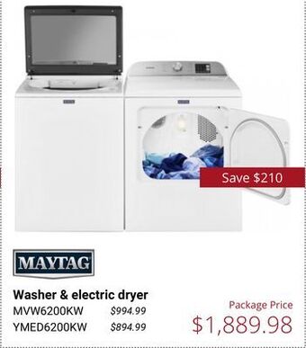 Canadian Appliance Source Maytag washer & electric dryer offer