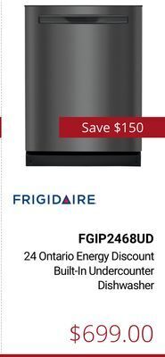 Canadian Appliance Source Frigidaire 24 ontario energy discount built-in undercounter dishwasher offer