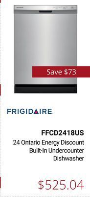 Canadian Appliance Source Frigidaire 24 ontario energy discount built-in undercounter dishwasher offer