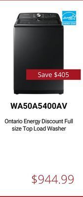 Canadian Appliance Source Samsung ontario energy discount full size top load washer offer