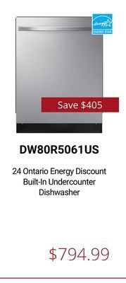 Canadian Appliance Source Samsung 24 ontario energy discount built-in undercounter dishwasher offer