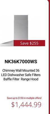 Canadian Appliance Source Samsung chimney wall mounted 36 led dishwasher safe filters baffle filter range hood offer