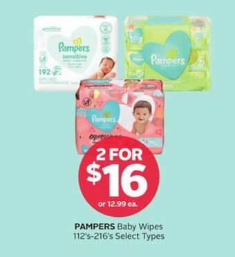 Rexall Pampers baby wipes offer