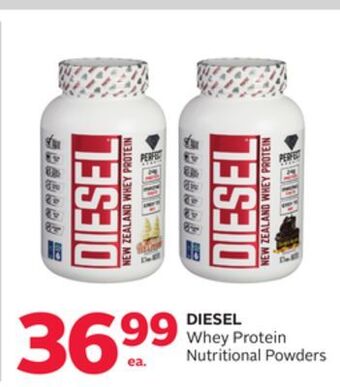 Rexall Diesel whey protein nutritional powders offer
