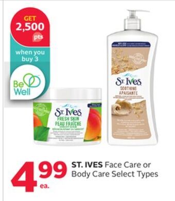 Rexall St. ives face care or body care offer
