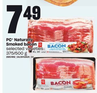 Independent City Market Pc® naturally smoked bacon, 375/500 g offer