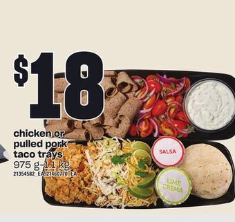 Independent City Market Chicken or pulled pork taco trays, 975 g-1.1 kg offer
