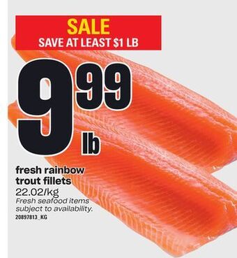 Independent City Market Fresh rainbow trout fillets offer