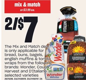 Independent City Market Wonder, country harvest and d'italiano offer