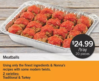 Fortinos Meatballs offer
