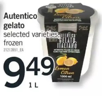 Fortinos Autentico gelato offer