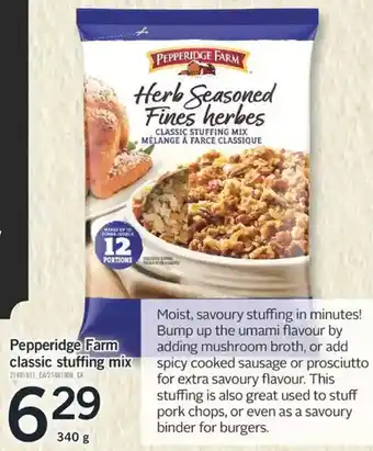 Fortinos Pepperidge farm classic stuffing mix offer