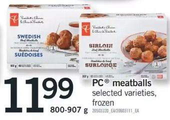 Fortinos Pc meatballs offer