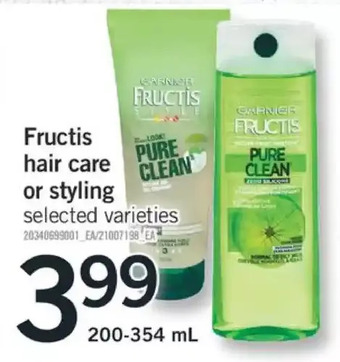 Fortinos Fructis hair care or styling offer