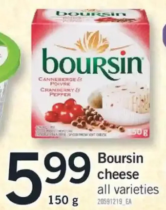 Fortinos Boursin cheese offer