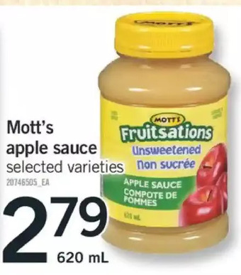 Fortinos Mott's apple sauce offer