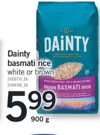 Fortinos Dainty basmati rice offer