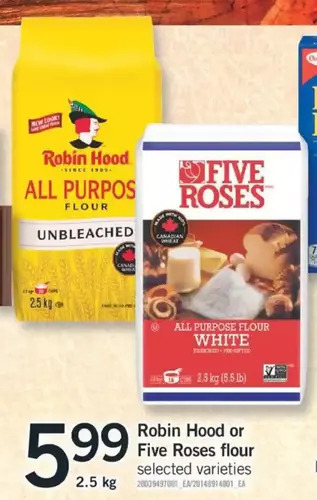 Fortinos Robin hood or five roses flour offer