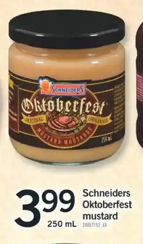 Fortinos Schneiders oktoberfest mustard offer