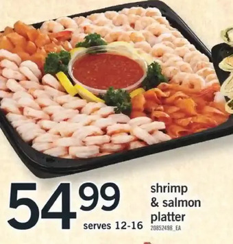 Fortinos Shrimp & salmon platter offer