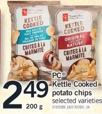 Fortinos Pc kettle cooked potato chips offer