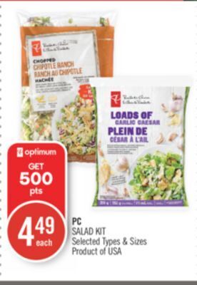 Shoppers Drug Mart Pc salad kit offer