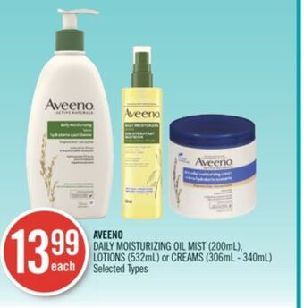 Shoppers Drug Mart Aveeno daily moisturizing oil mist (200ml), lotions (532ml) or creams (306ml - 340ml) offer