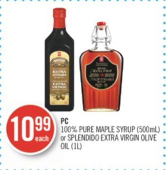 Shoppers Drug Mart Pc 100% pure maple syrup (500ml) or splendido extra virgin olive oil (1l) offer