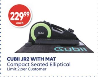 Shoppers Drug Mart Cubii jr2 with mat compact seated elliptical offer