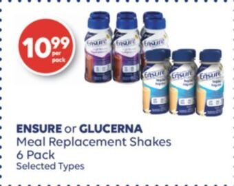 Shoppers Drug Mart Ensure or glucerna meal replacement shakes offer