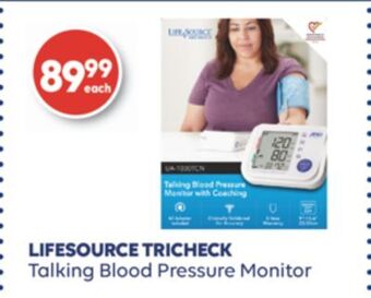 Wellwise by Shoppers Lifesource tricheck talking blood pressure monitor offer
