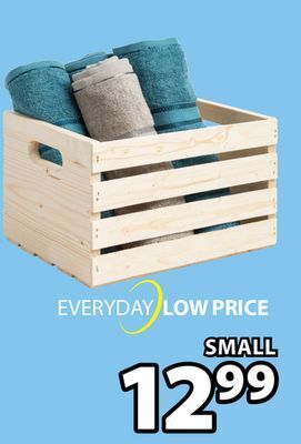 JYSK Taastrup solid unfinished fir crate offer