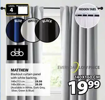 JYSK Dab matthew blackout curtain panel offer