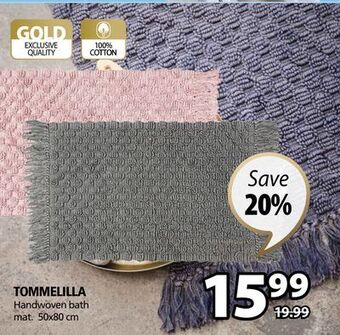 JYSK Tommelilla handwoven bath mat offer