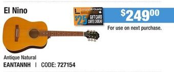 Long & McQuade Epiphone el nino travel acoustic outfit offer