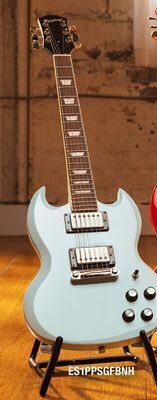 Long & McQuade Epiphone power player sg outfit - ice blue offer