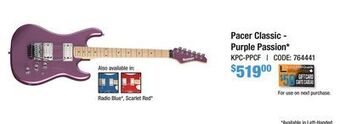 Long & McQuade Kramer pacer classic - purple passion offer