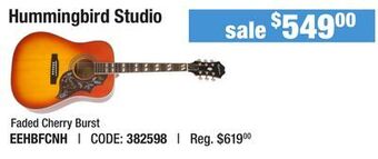 Long & McQuade Epiphone hummingbird studio acoustic/electric offer