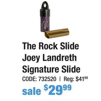 Long & McQuade The rock slide joey landreth signature slide - polished brass offer
