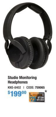 Long & McQuade Krk kns 8402 studio monitoring headphones offer